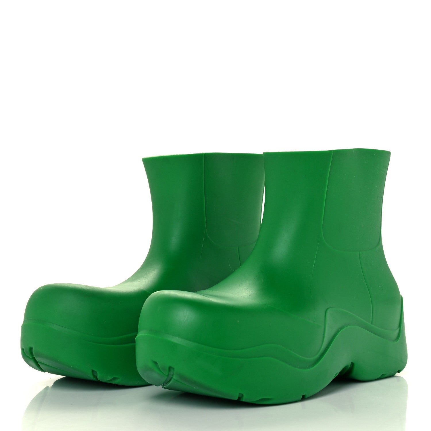 Bottega Veneta Rubber Puddle Ankle Boots 37 Grass 2 of 10