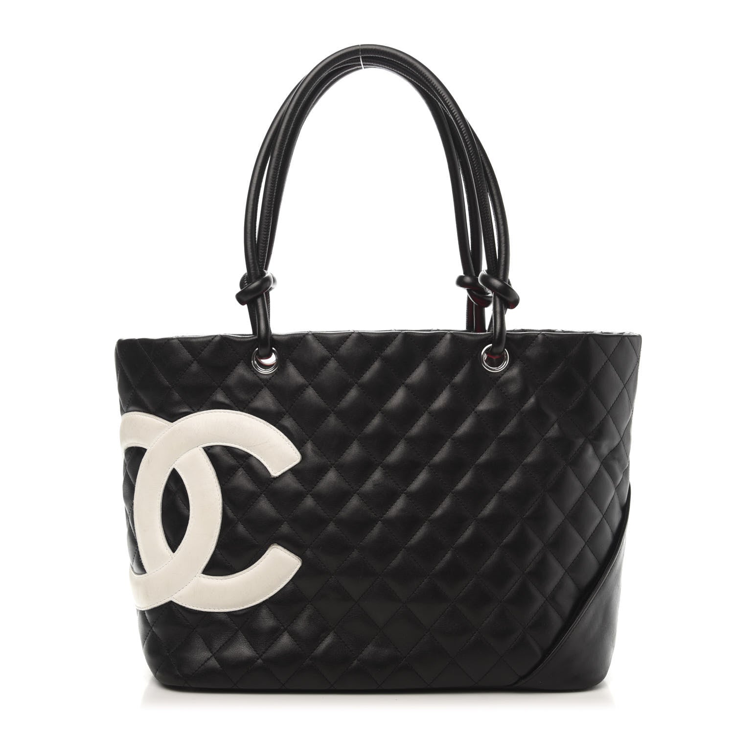 Chanel Calfskin Quilted Large Cambon Tote Black White 1 of 17