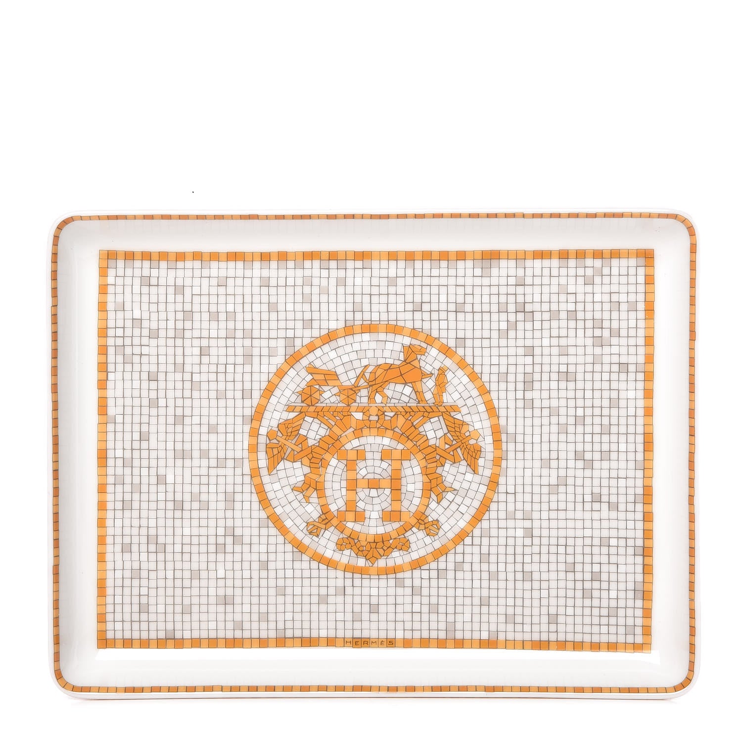 Hermes Porcelain Mosaique au 24 Sushi Plate 1 of 8