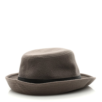 Hermes Cashmere Deerskin Funk Drap Hat 58 Ecorce Marron 3 of 7