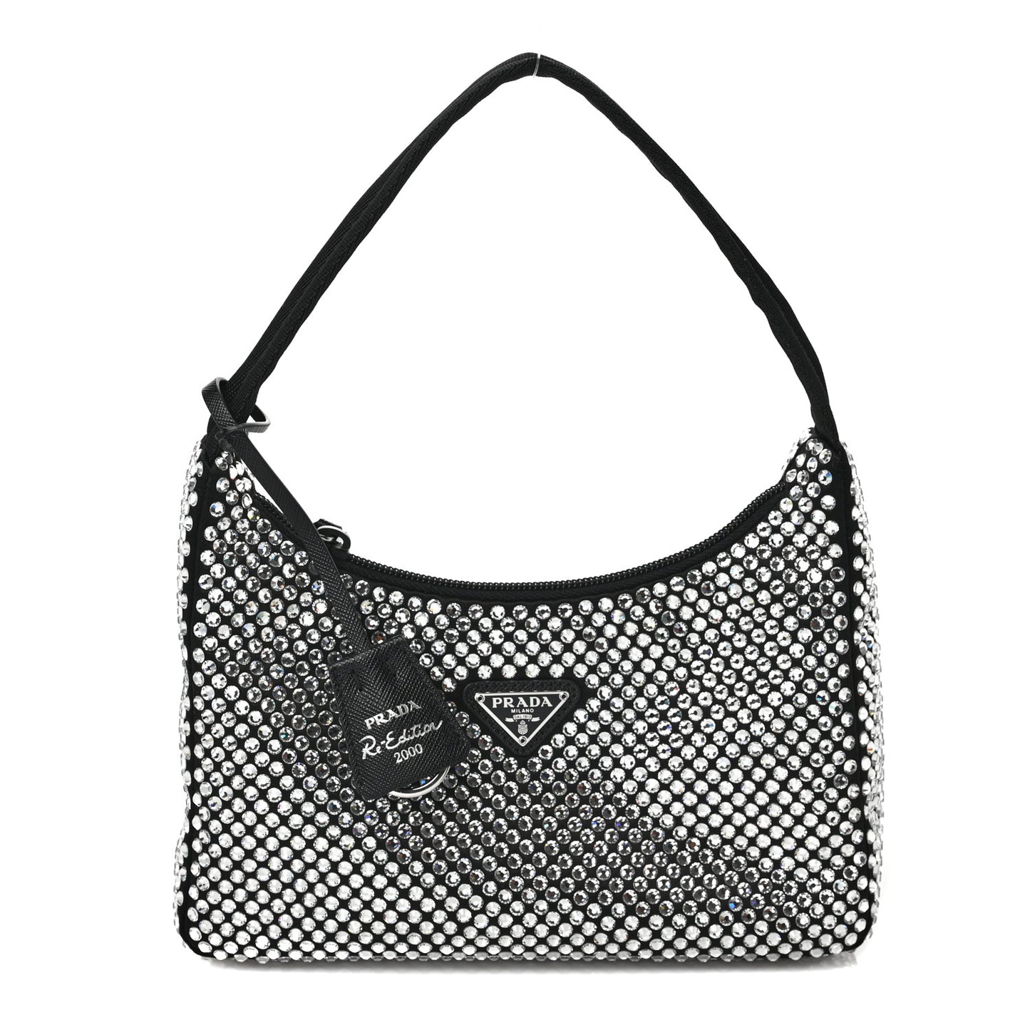 Satin Crystal Mini Re-Edition 2000 Bag Cristal