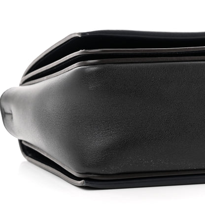 Celine Shiny Smooth Calfskin Medium Frame Shoulder Bag Black Navy 9 of 15