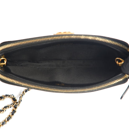 Chanel Caviar Chevron Small Boy Clutch With Chain Black 4 of 10