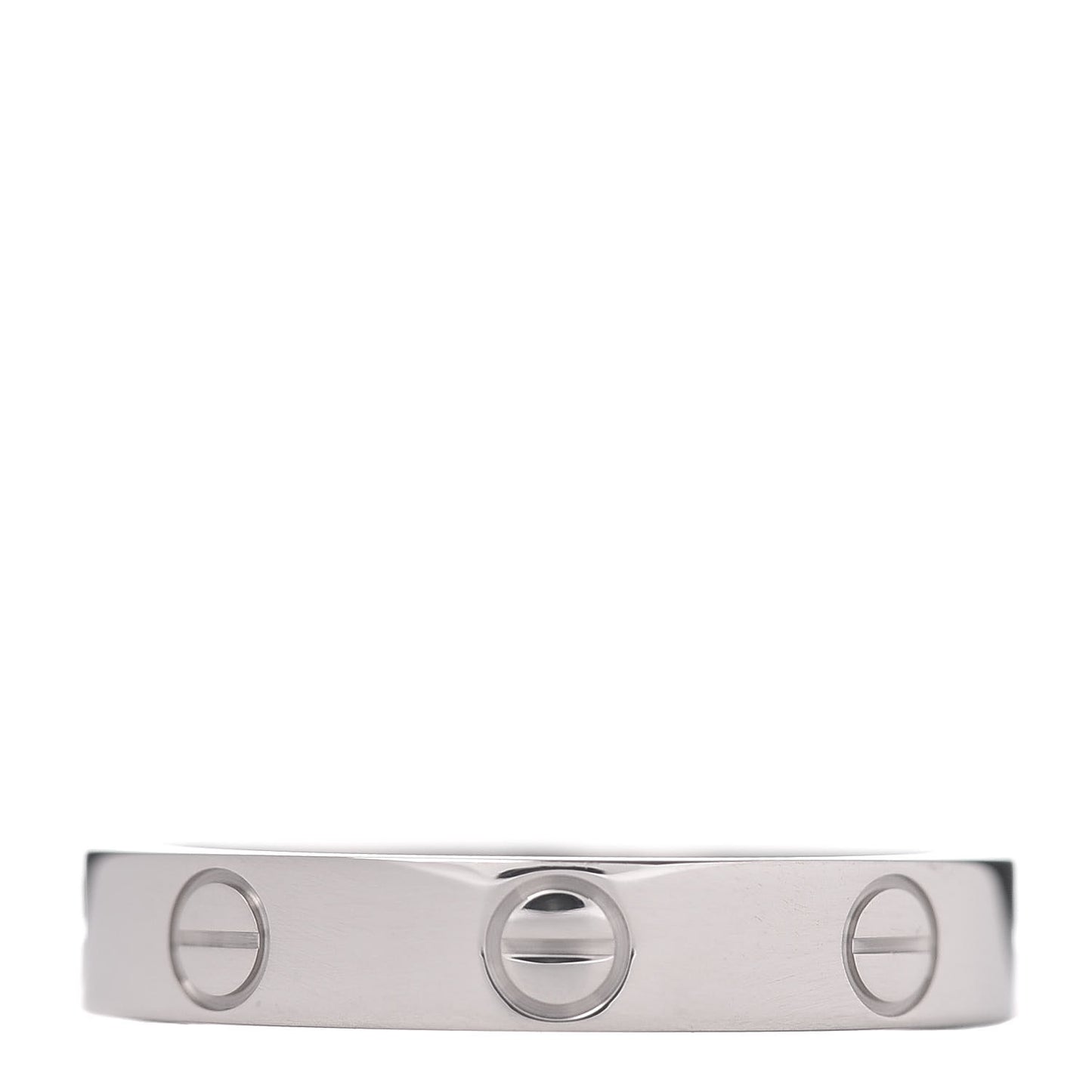 18K White Gold 3.5mm LOVE Wedding Band Ring 54 6.75