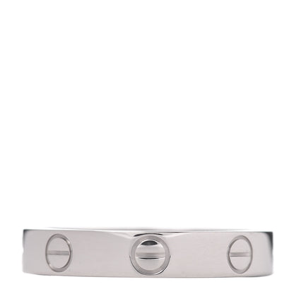 Cartier 18K White Gold 3.5mm LOVE Wedding Band Ring 54 6.75 1 of 4