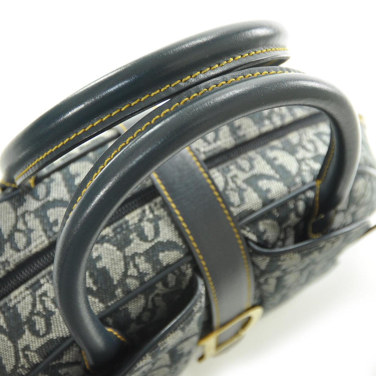 Monogram Saddle Bowler Tote Navy
