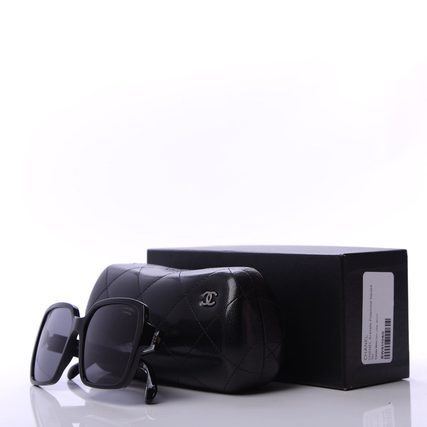 Acetate Polarized Square Sunglasses 5408 Black