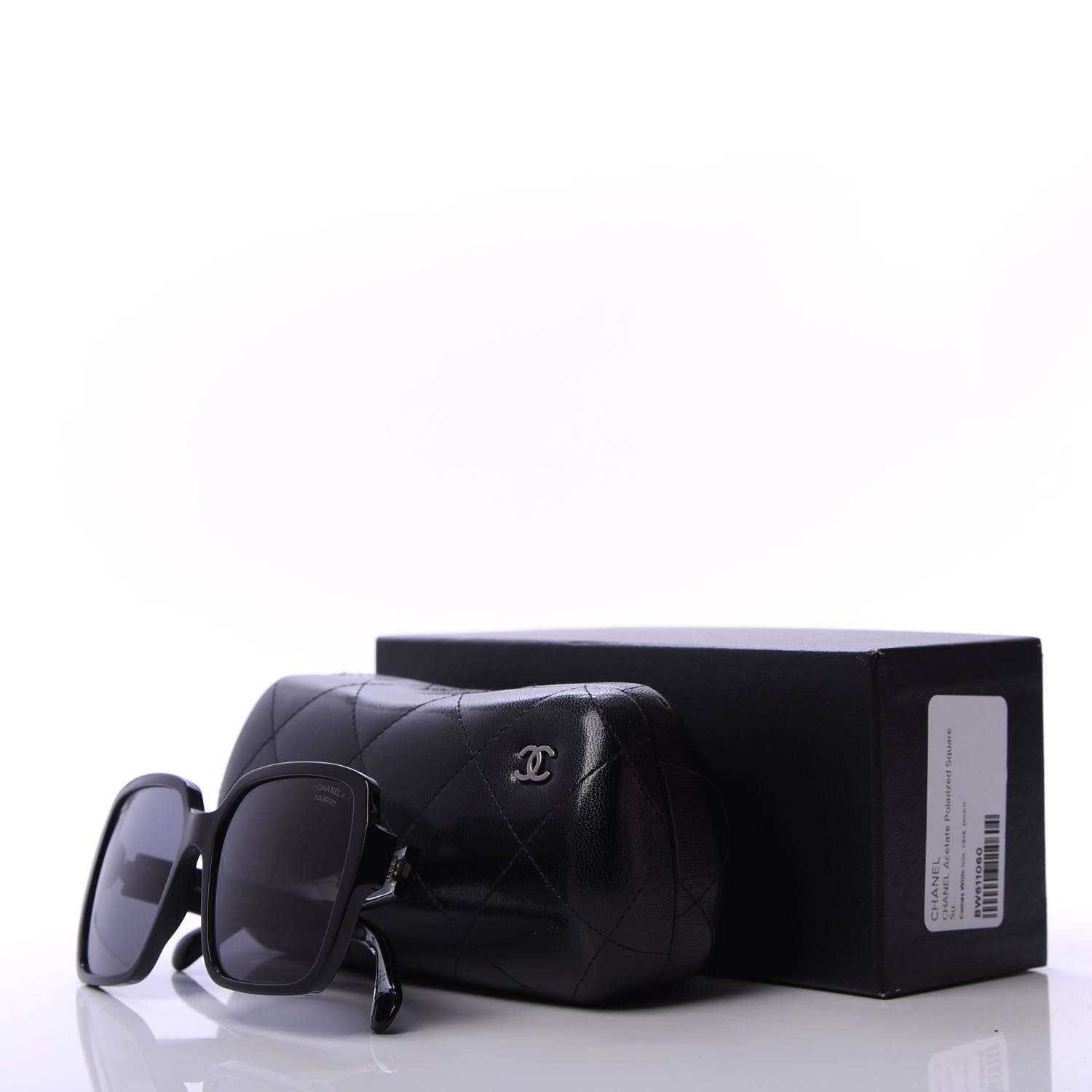 Chanel Acetate Polarized Square Sunglasses 5408 Black 8 of 8