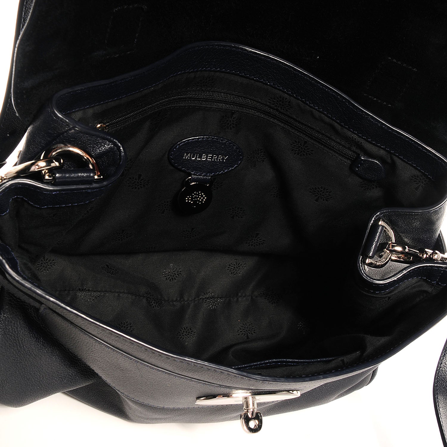 Mulberry Polished Buffalo Alexa Satchel Midnight Blue 8 of 13