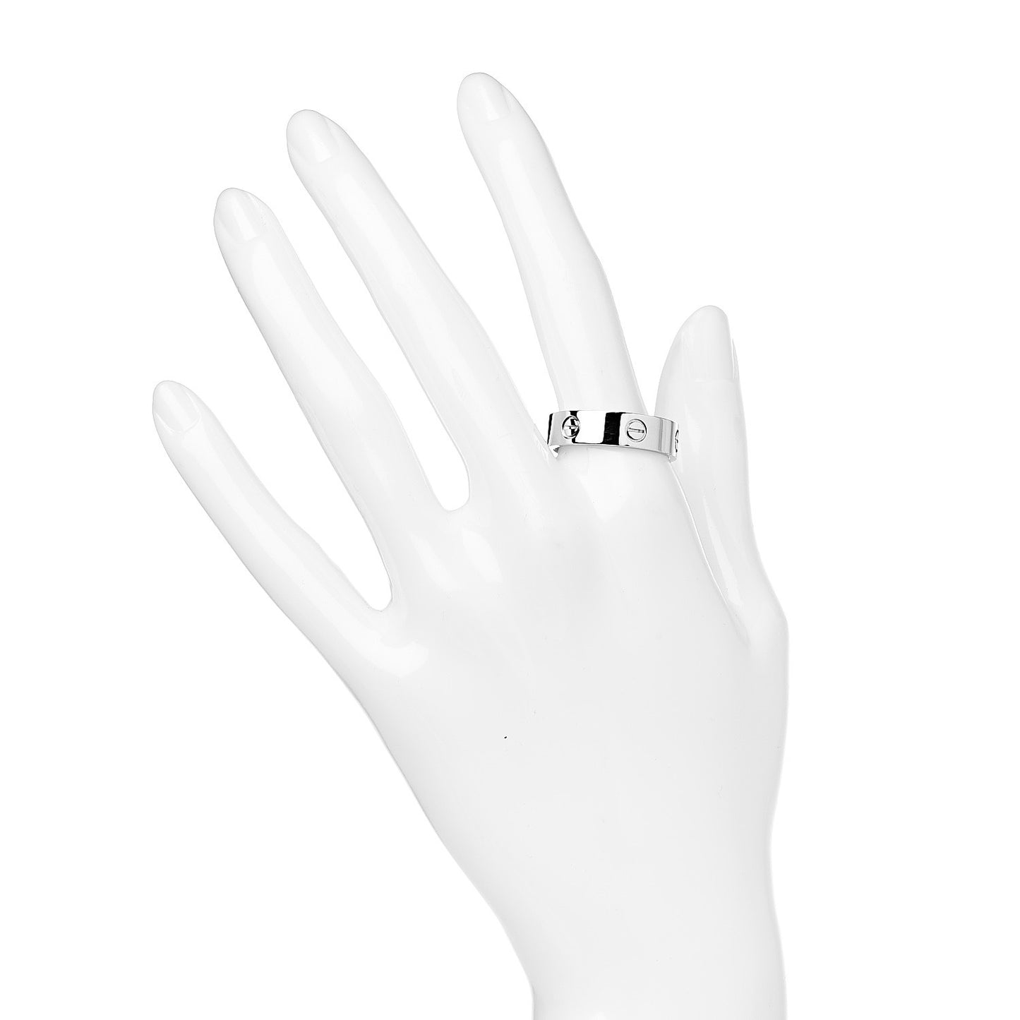18K White Gold 6mm LOVE Ring 62 10