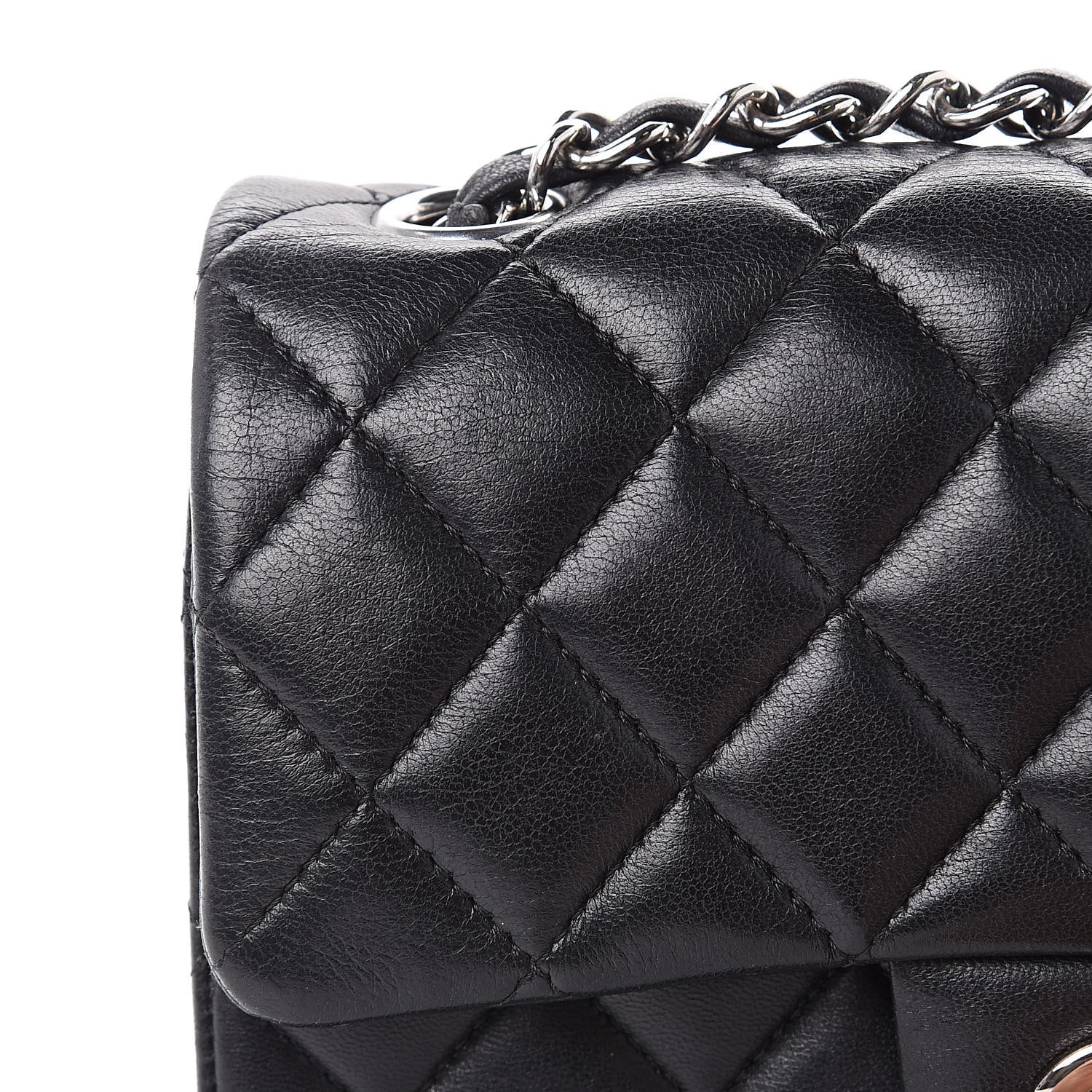 Chanel Lambskin Quilted Mini Rectangular Flap Black 15 of 16