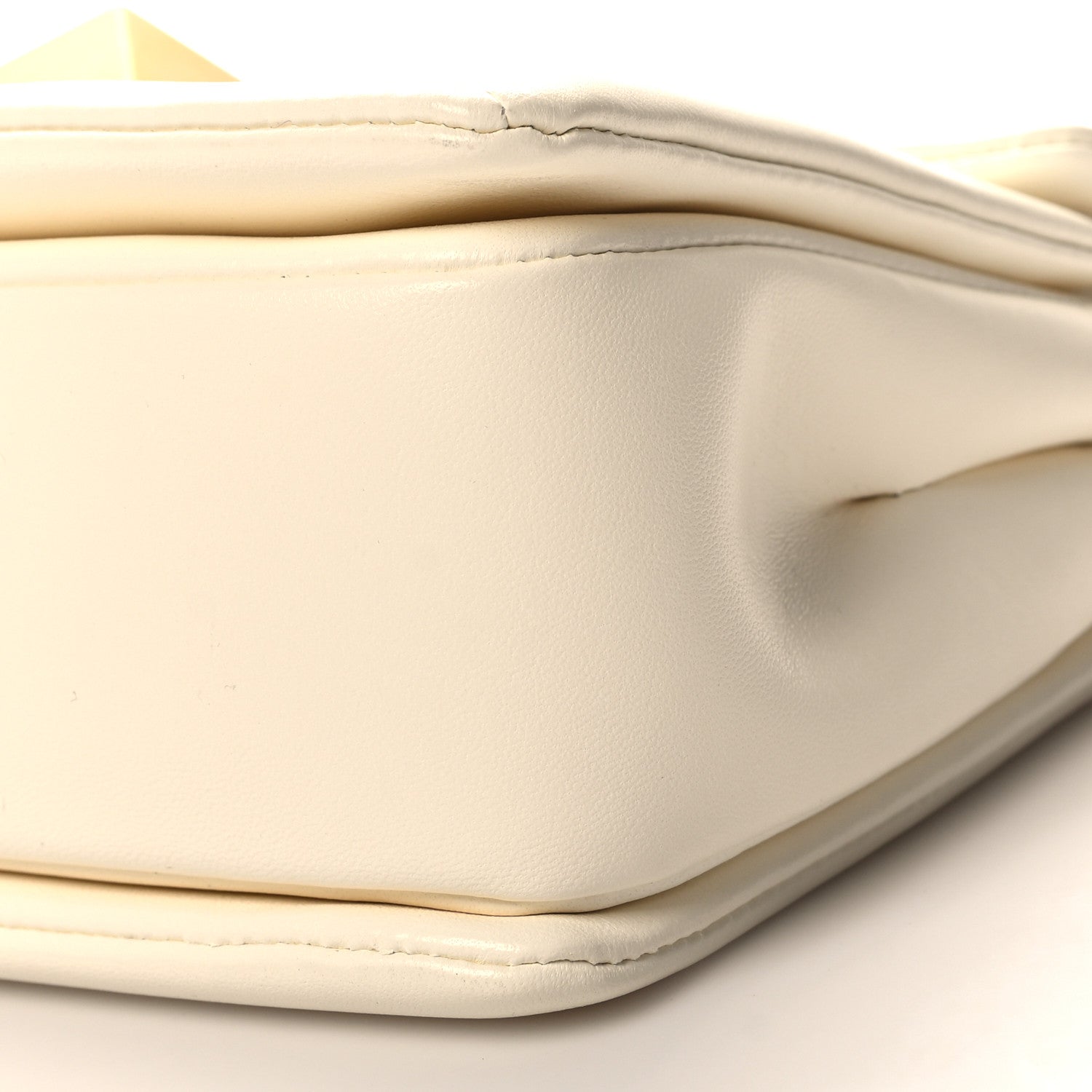 Valentino Garavani Nappa One Stud Chain Clutch Ivory 10 of 11