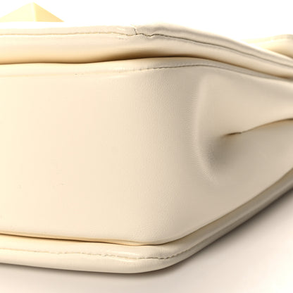Valentino Garavani Nappa One Stud Chain Clutch Ivory 10 of 11