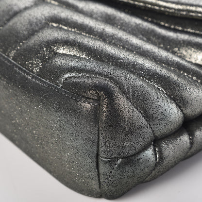 Saint Laurent Metallic Calfskin Y Calfskin Monogram Small Loulou Chain Satchel Dark Grey 13 of 19