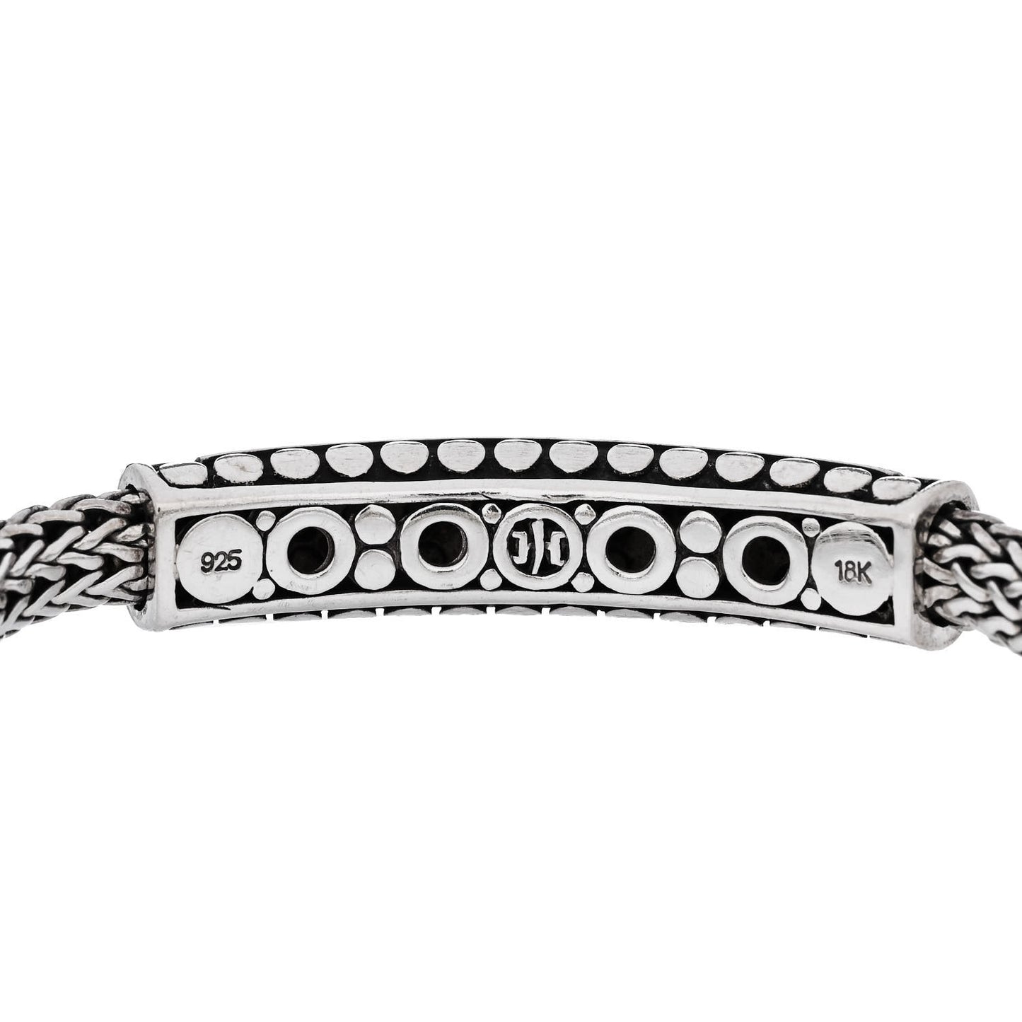 Sterling Silver 18K Yellow Gold Dot Station Classic Chain Bracelet