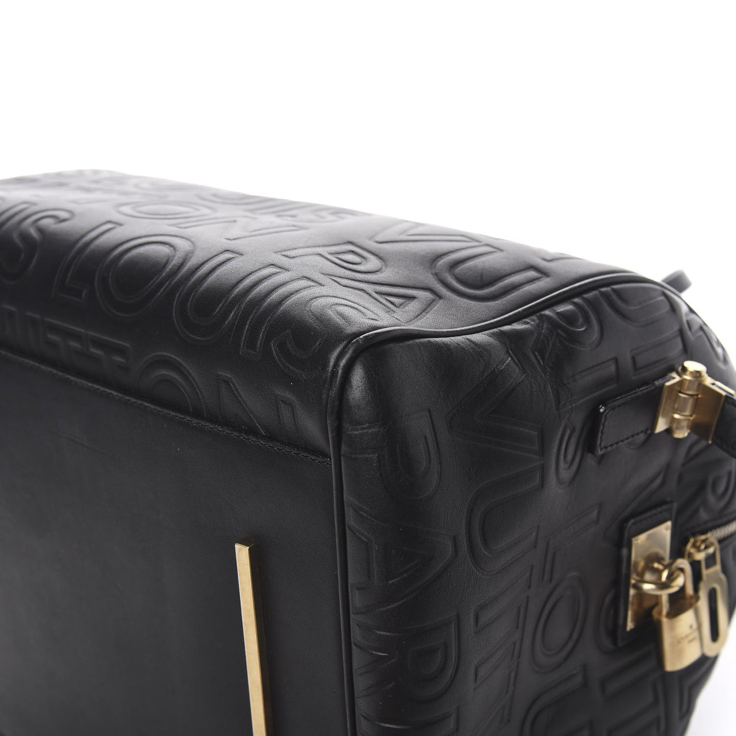 Calfskin Embossed Speedy Cube 30 Black
