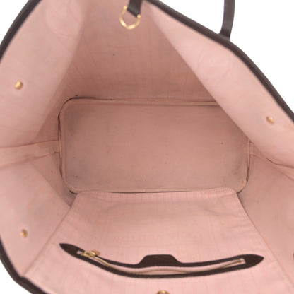 Louis Vuitton Damier Ebene Neo Neverfull MM Rose Ballerine 5 of 12