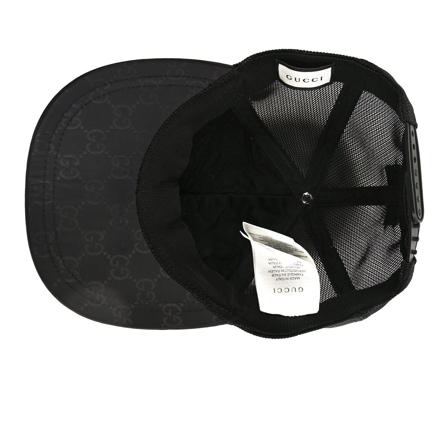 Gucci Nylon Monogram Baseball Hat L Black 5 of 8