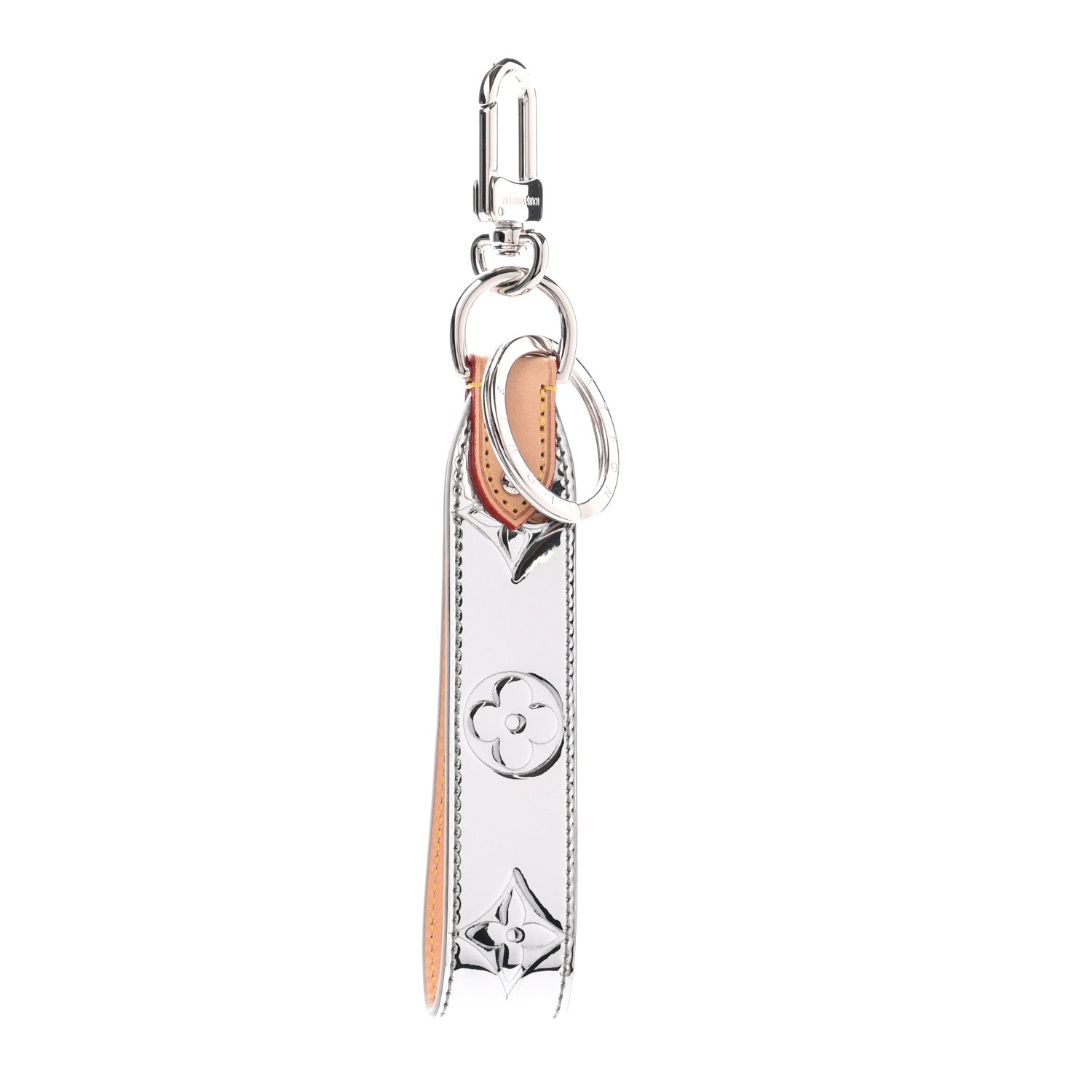 Louis Vuitton Monogram Mirror Dragonne Bag Charm Key Holder Silver 1 of 4