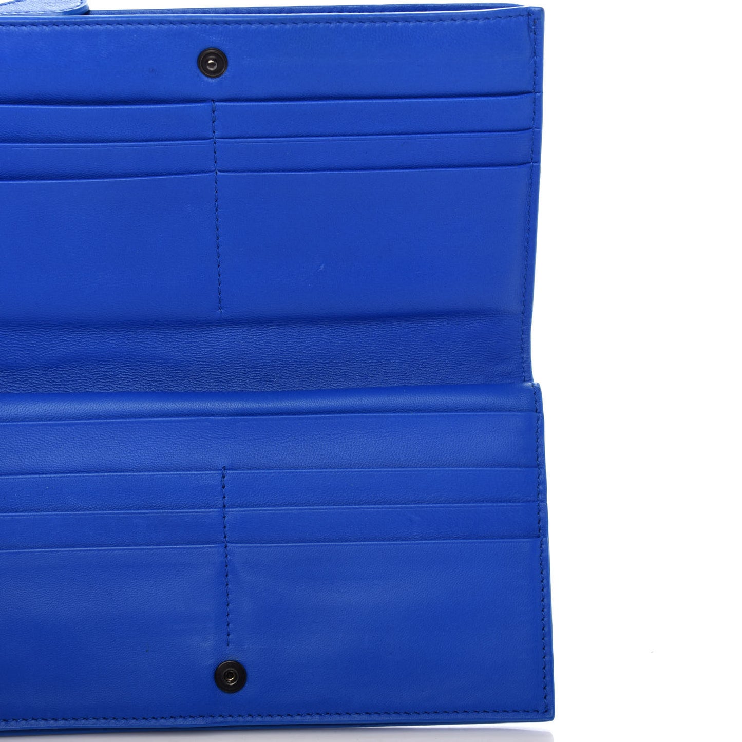 Nappa Ayers Intrecciato Clutch Wallet Blue
