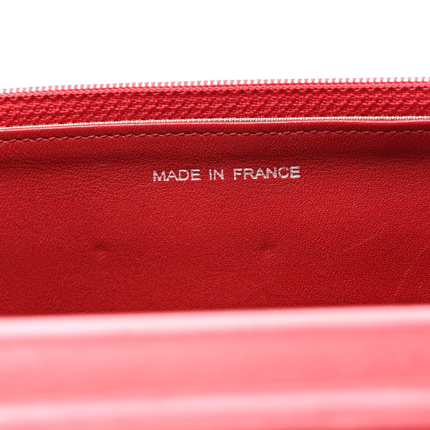 Patent Quilted Brilliant Wallet On Chain WOC Red