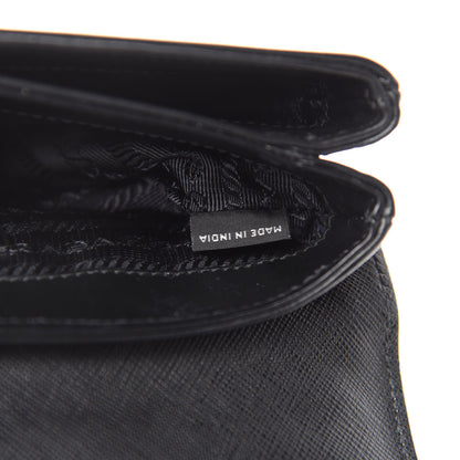 Prada Saffiano Tessuto Nylon Chain Shoulder Bag Black 11 of 13