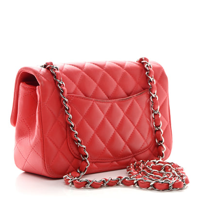 Chanel Lambskin Quilted Mini Rectangular Flap Pink 3 of 11