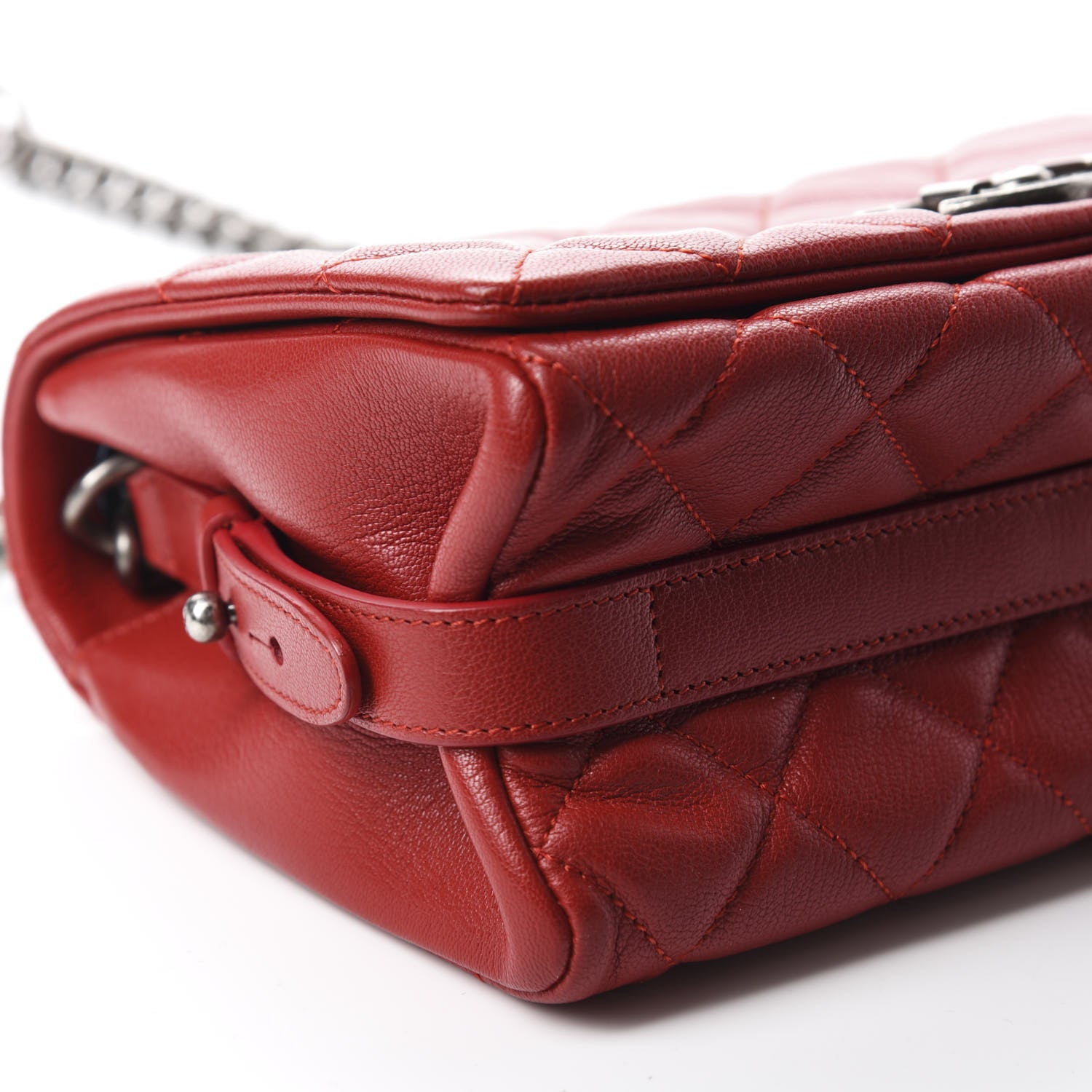 Chanel Goatskin Quilted Medium City Rock Flap Red 6 of 11