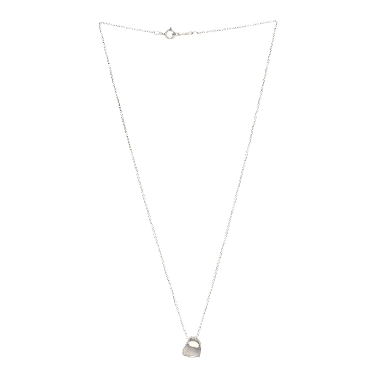 Sterling Silver 11mm Elsa Peretti Full Heart Pendant Necklace