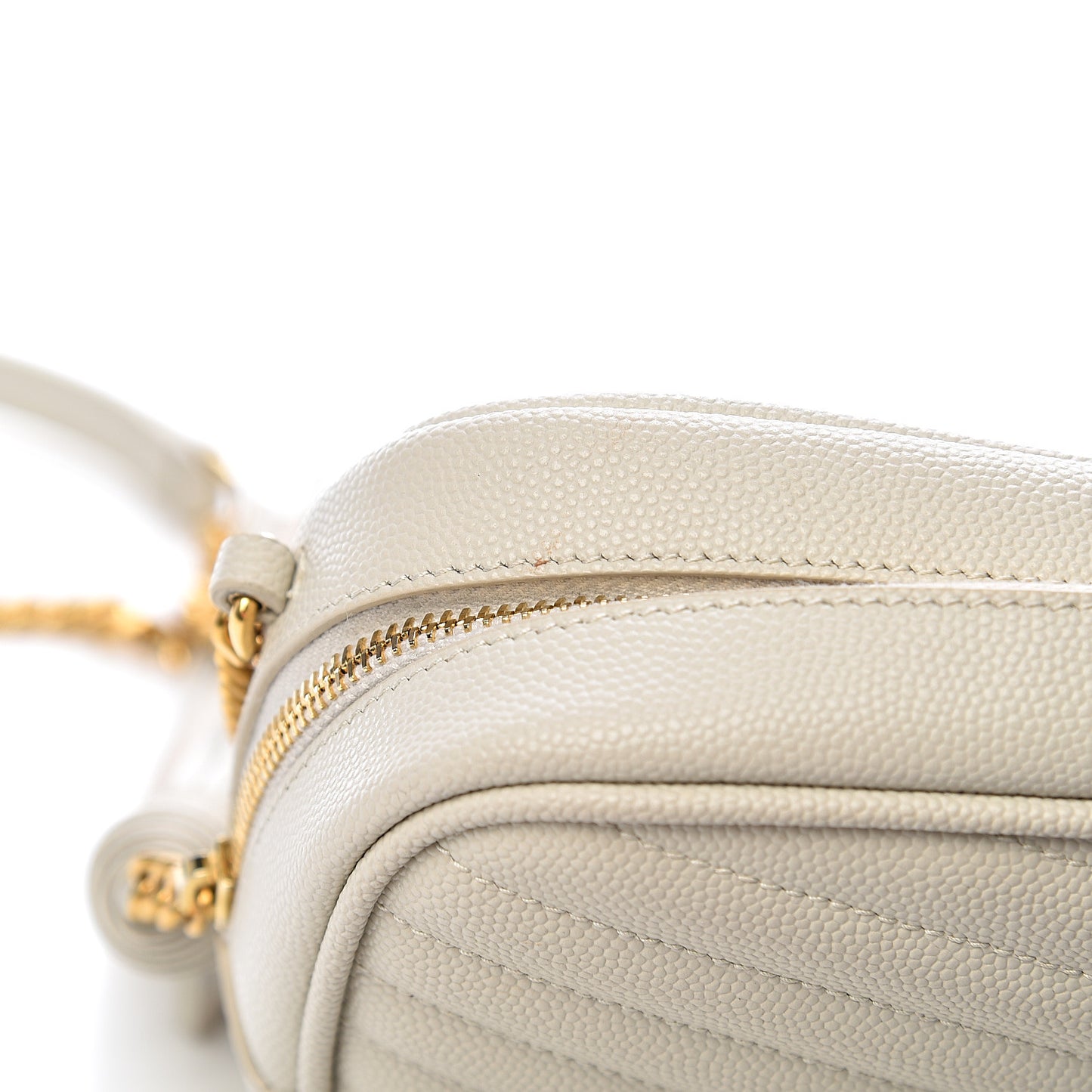 Grain De Poudre Matelasse Monogram Mini Lou Camera Bag Crema Soft