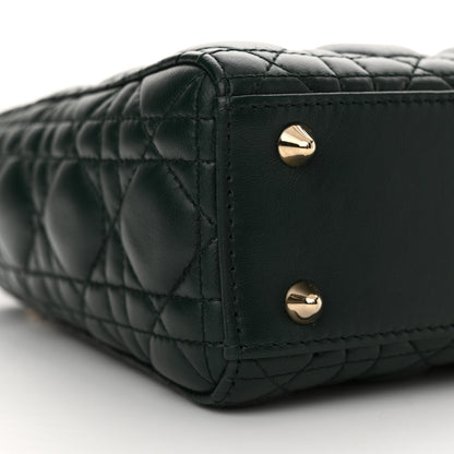 Christian Dior Lambskin Cannage Small My ABCDior Lady Dior Dark Green 9 of 10