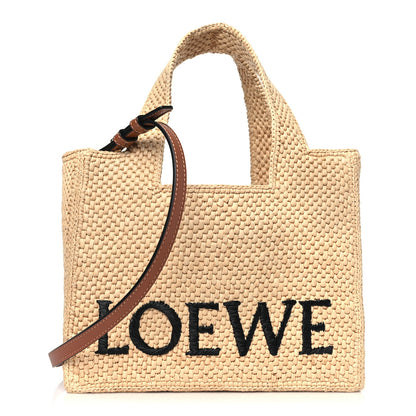 Loewe Raffia Small Paula's Ibiza Logo Tote Natural Tan 1 of 9