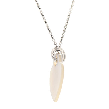 Tiffany Sterling Silver Mother of Pearl Return to Tiffany Pendant Necklace 5 of 7