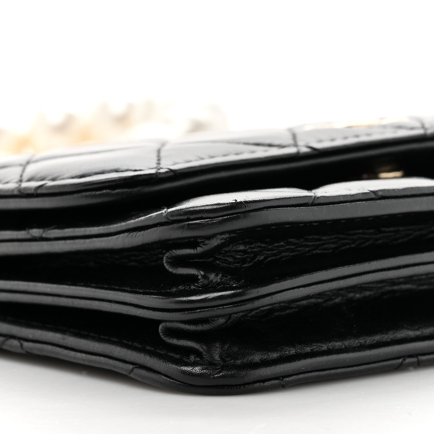 Chanel Calfskin Quilted Mini Maxi Pearls Wallet On Chain WOC Black 11 of 11