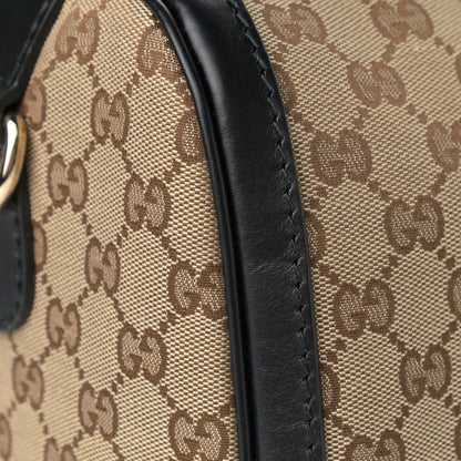 Gucci Monogram Vintage Web Medium Boston Black 10 of 13
