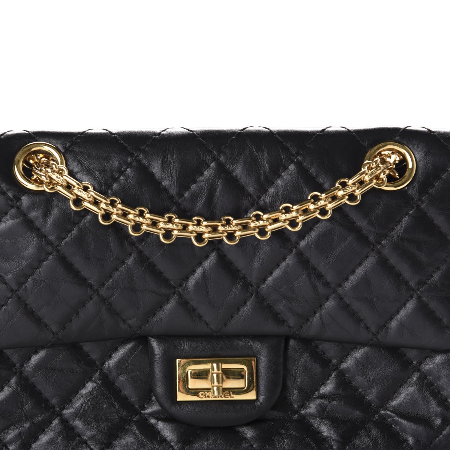Chanel Aged Calfskin Quilted 2.55 Reissue Mini Flap Black 12 of 13