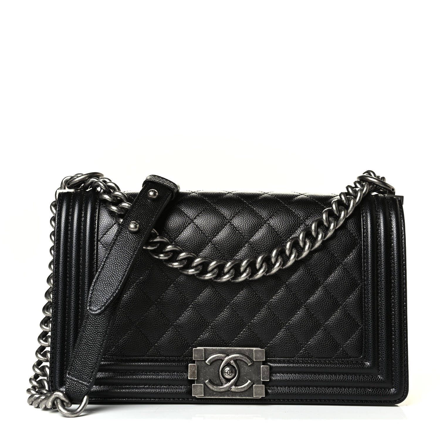 Chanel Caviar Quilted Medium Boy Flap Black 1 of 6