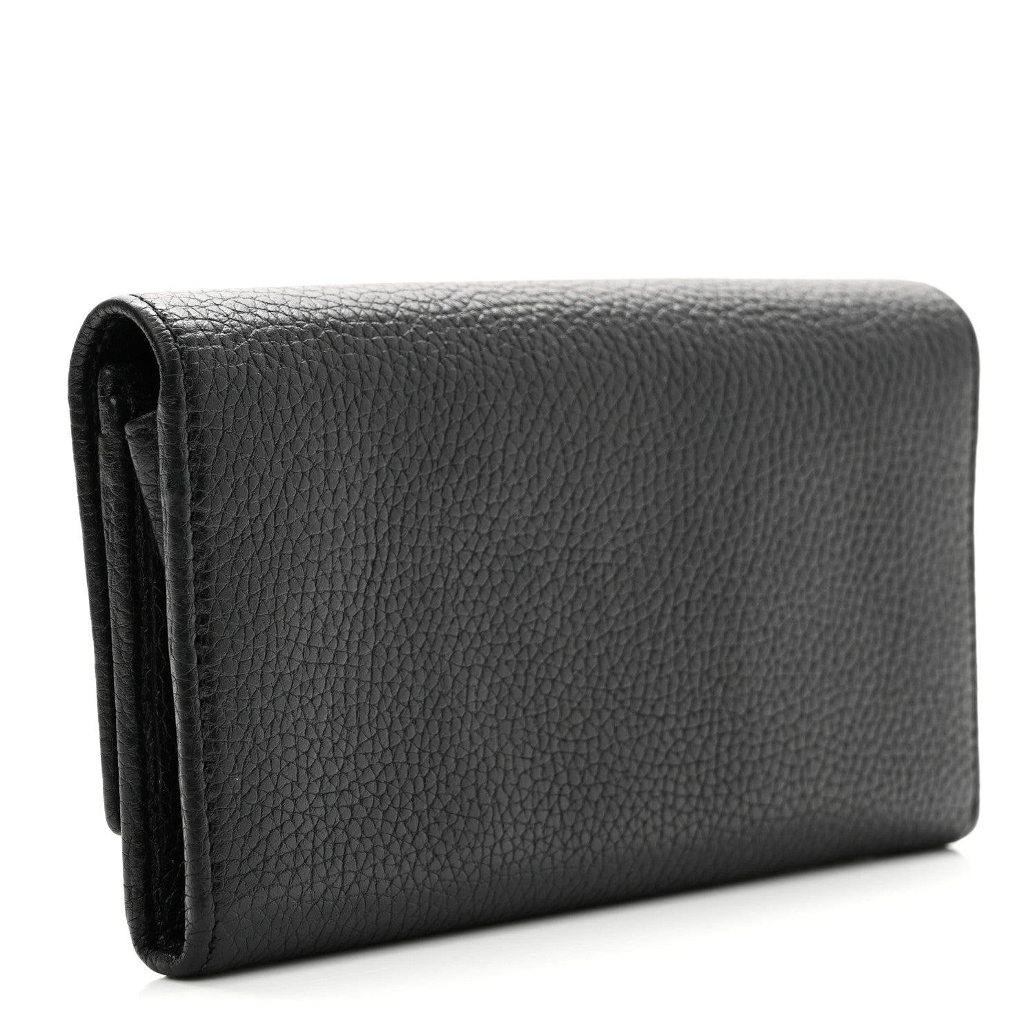 Gucci Pebbled Calfskin Large Soho Continental Wallet Black 3 of 7