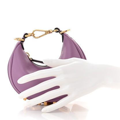 Fendi Vitello Grace New Matte Nano Fendigraphy Hobo Charm Agapanto 2 of 10