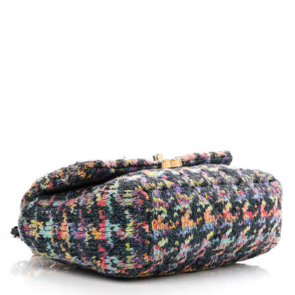 Chanel Tweed Quilted Medium Chanel 19 Flap Dark Multicolor 4 of 10
