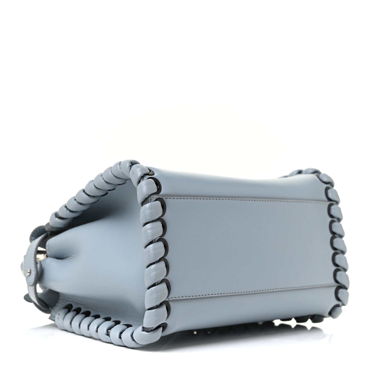 Nappa Lace Up Mini Peekaboo Iconic Satchel Azzurro Polvere