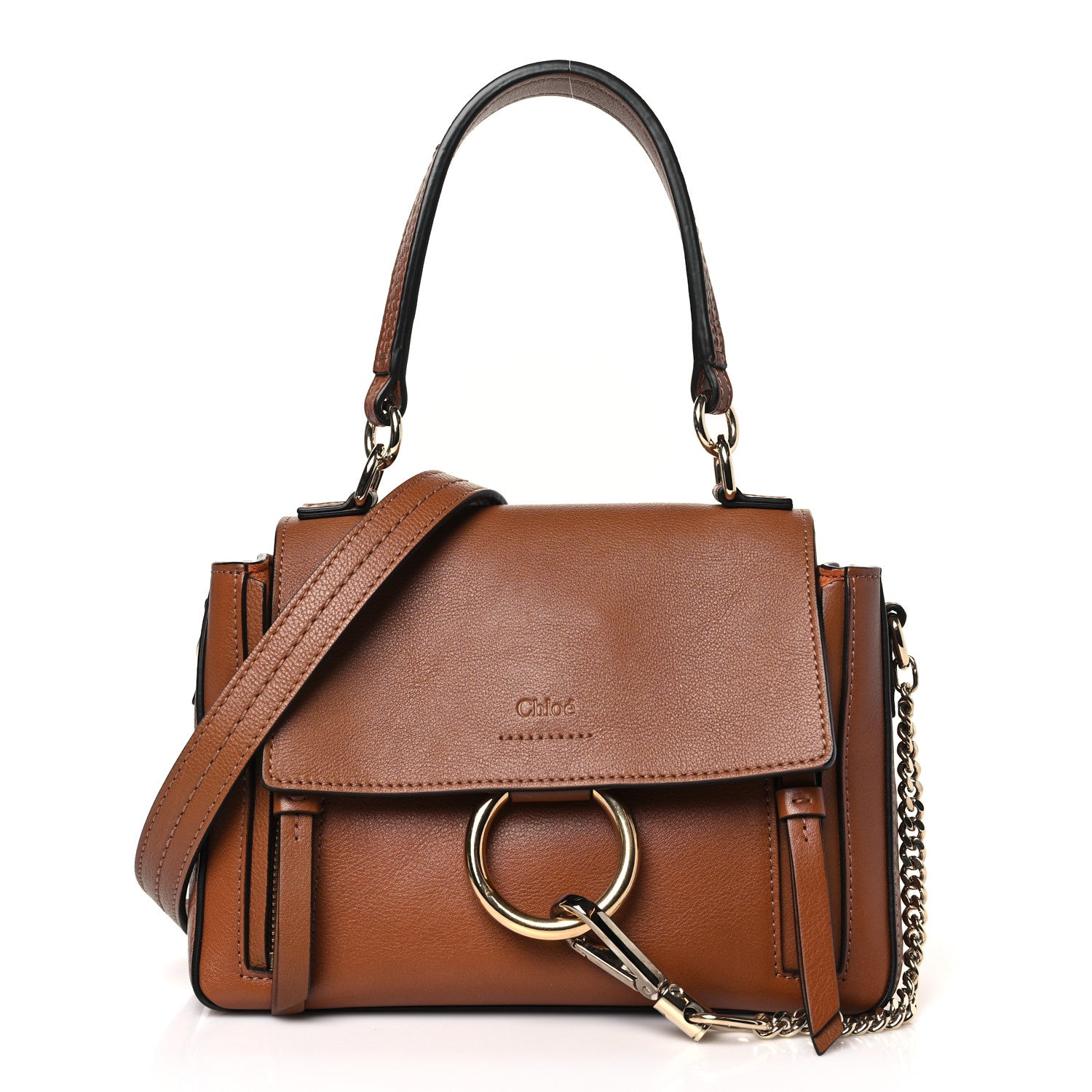 Chloe Calfskin Mini Faye Day Shoulder Bag Tan 1 of 9