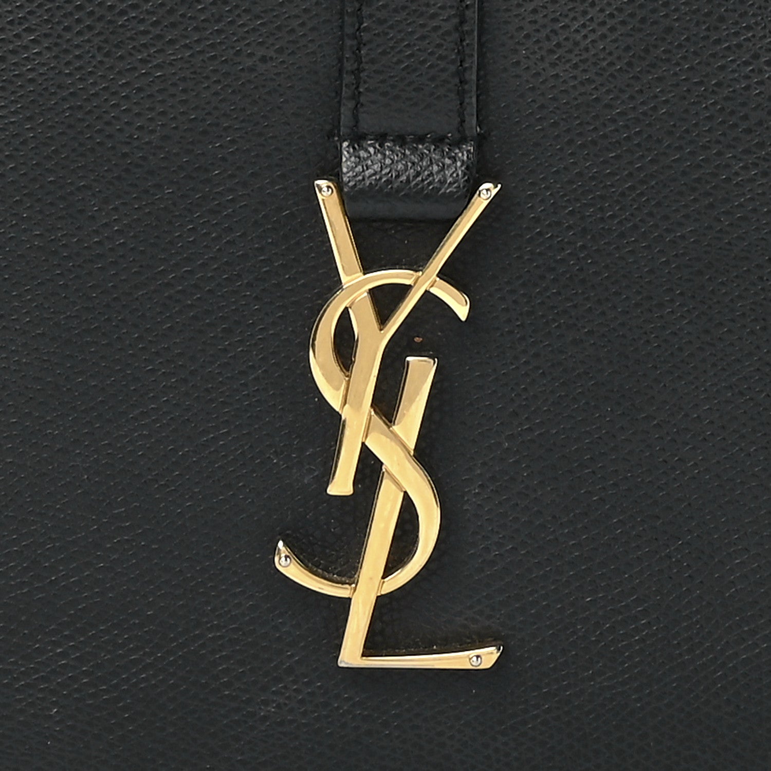 Saint Laurent Textured Calfskin Medium Classic Monogram Universite Bag Black 9 of 12