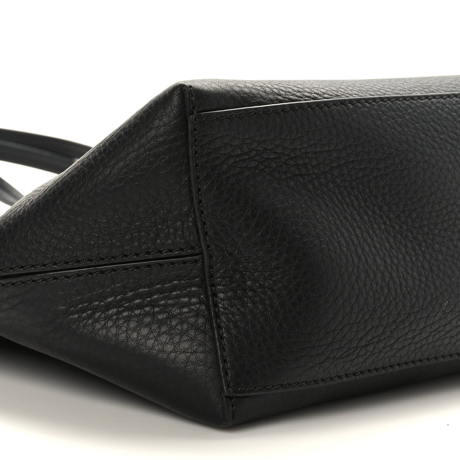 Valentino Garavani Grained Calfskin Rockstud Shoulder Tote Black 7 of 8