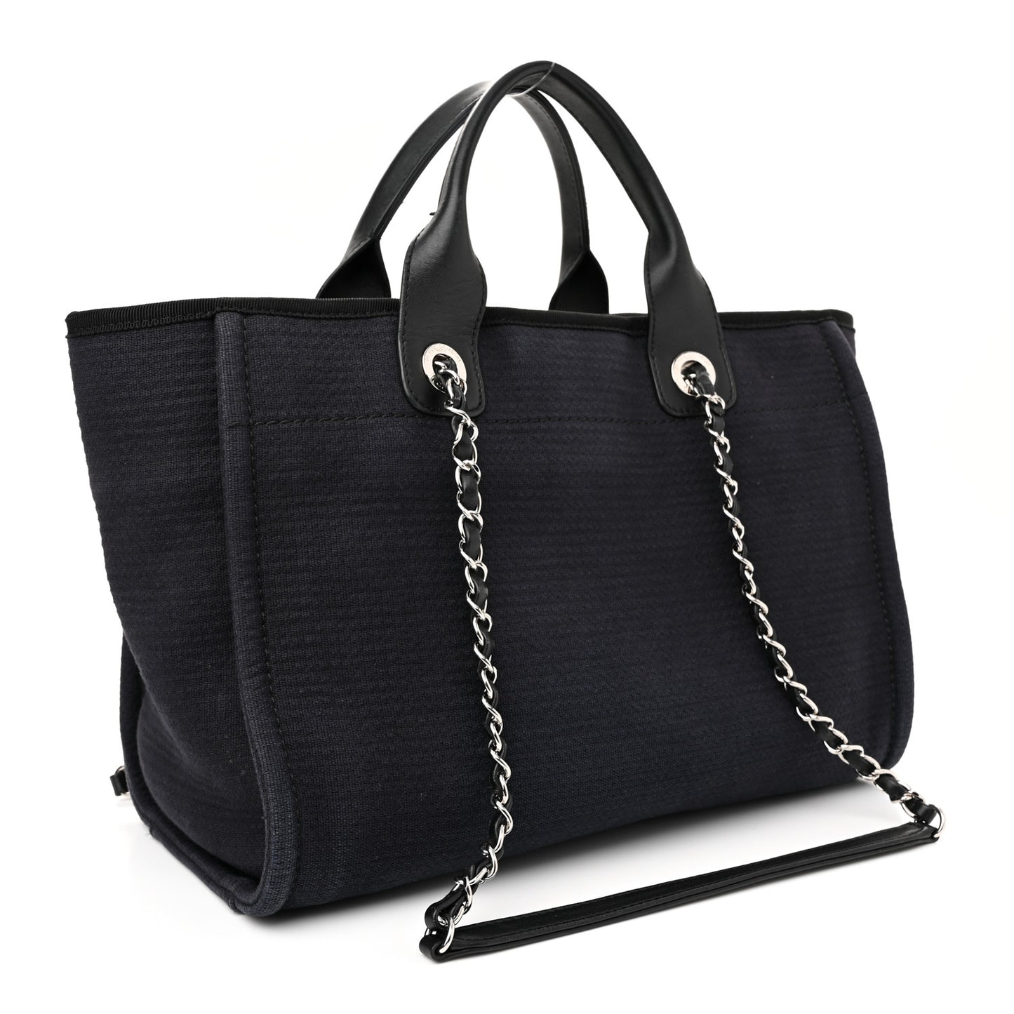 Mixed Fibers Small Deauville Tote Navy Blue
