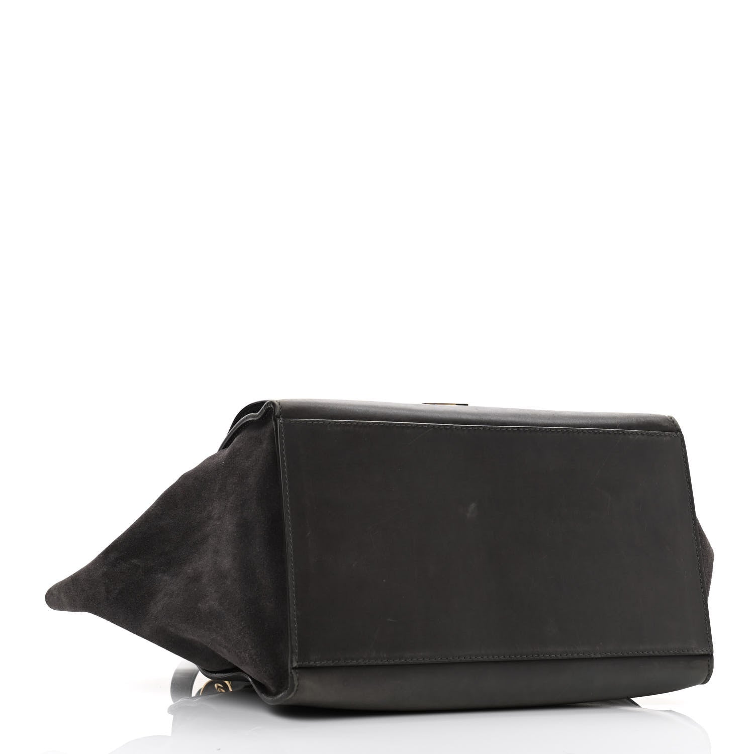 Celine Smooth Calfskin Suede Medium Trapeze Grey 4 of 16