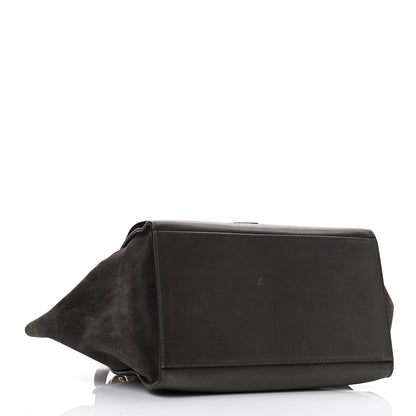 Celine Smooth Calfskin Suede Medium Trapeze Grey 4 of 16