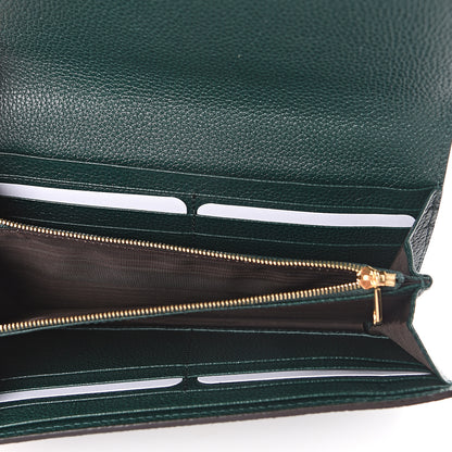 Gucci Grainy Calfskin Zumi Continental Wallet Vintage Green 4 of 5