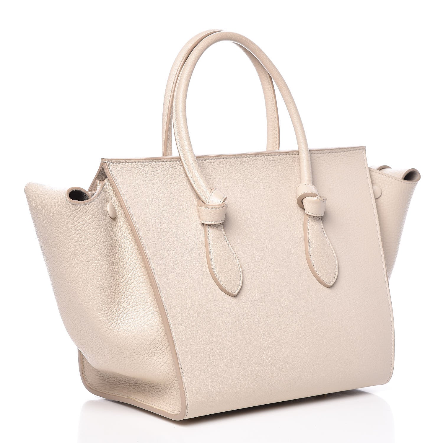 Celine Crisped Calfskin Mini Tie Knot Tote Chalk 3 of 14