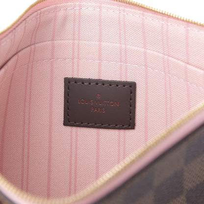 Louis Vuitton Damier Ebene Neverfull MM GM Pochette Rose Ballerine 6 of 8
